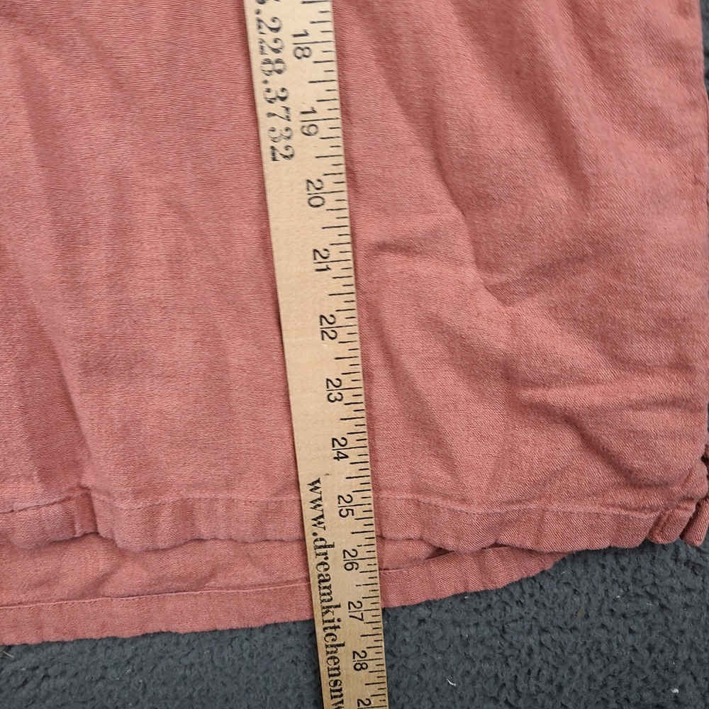 Abercrombie & Fitch Mens Medium Linen Blend Short Sleeve Camp Shirt Rose Pink - Picture 5 of 6